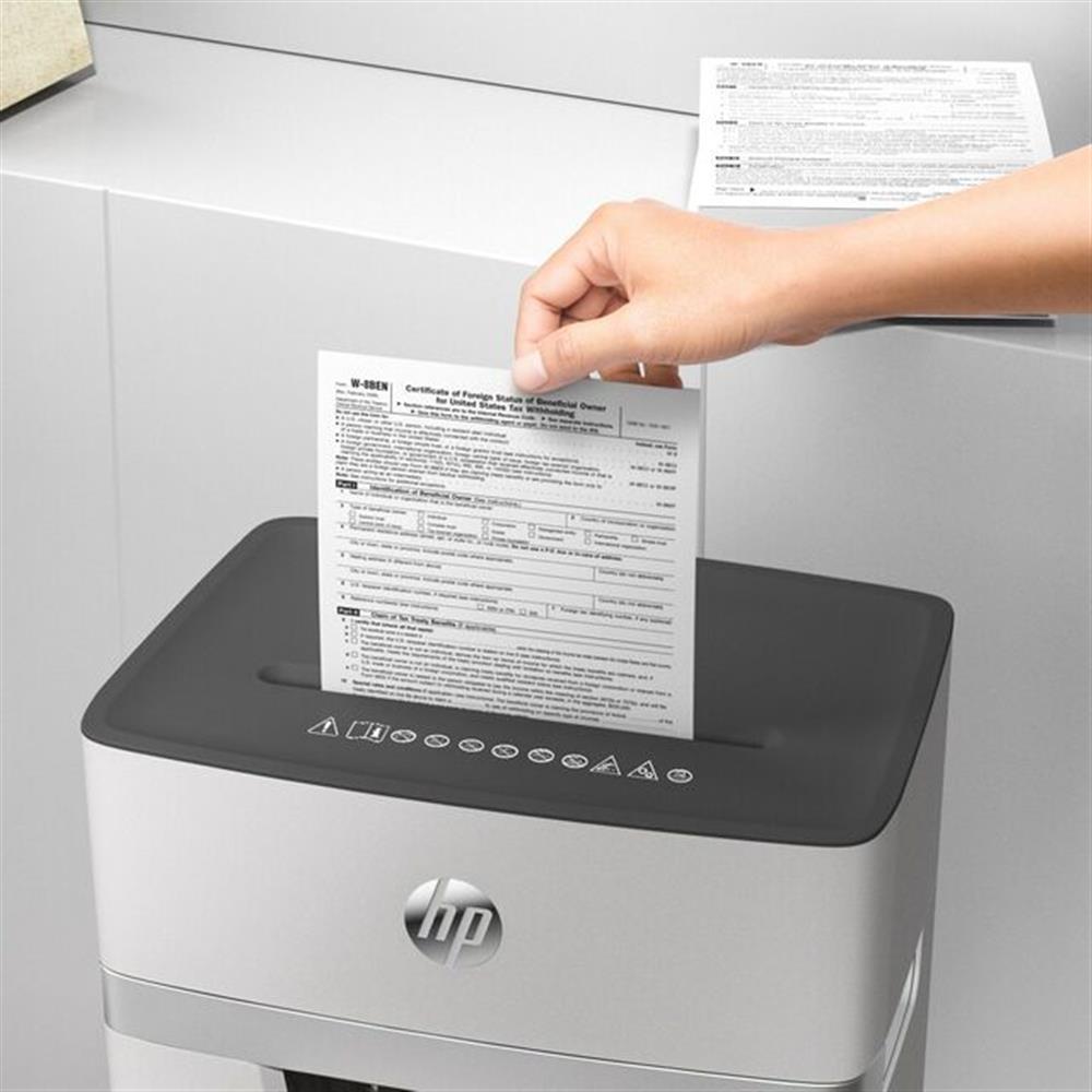 HP OneShred 10MC Aktenvernichter P5 Micro Cut 10 Blatt 20 Liter