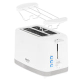 Camry CR 3219 2-Scheiben-Toaster Weiß Brötchenaufsatz Auftaufunktion Aufwärmfunktion 6 Stufen 900 W