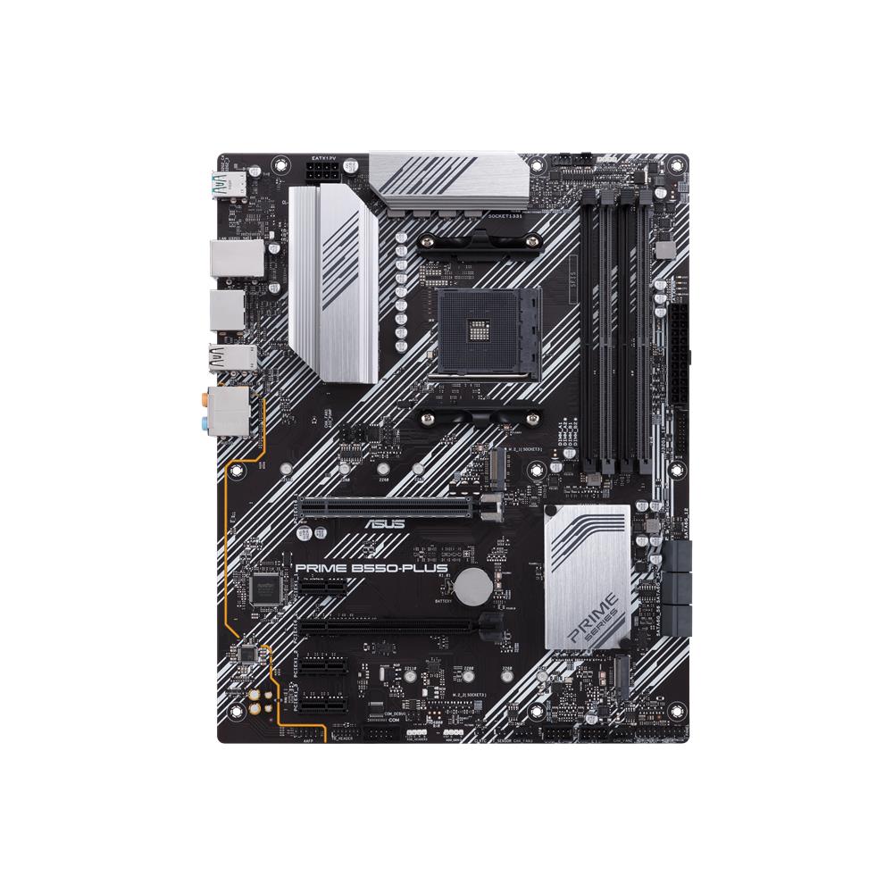 ASUS Prime B550-Plus Gaming Mainboard Sockel AM4 ATX Ryzen PCIe 4.0 2x M-2 1Gbit/s-Ethernet