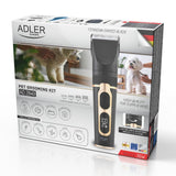 Adler AD 2849 Tierhaarschneider Set für Hunde und Katzen mit Akku, LED-Display, 0,8-20 mm Schnittlänge