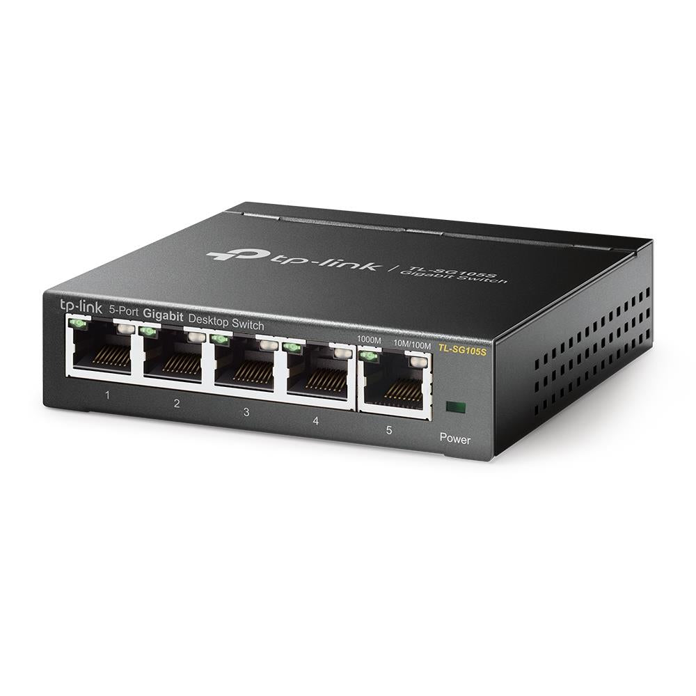 TP-Link TL-SG105S 5-Port 10/100/1000Mbit/s Desktop Switch Metallgehäuse