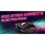 ASUS ROG Strix Impact II Electro Punk kabelgebundene Gaming Maus 6.200 DPI Aura-Sync schwarz/pink