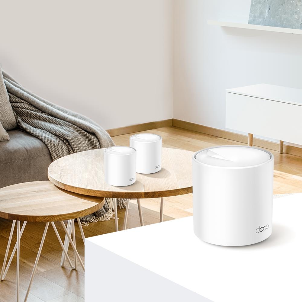 TP-Link Deco X60 AX3000 Wi-Fi 6 WLAN Mesh 3er Set Dualband 3000Mbit/s Reichweite bis zu 650m² Weiß