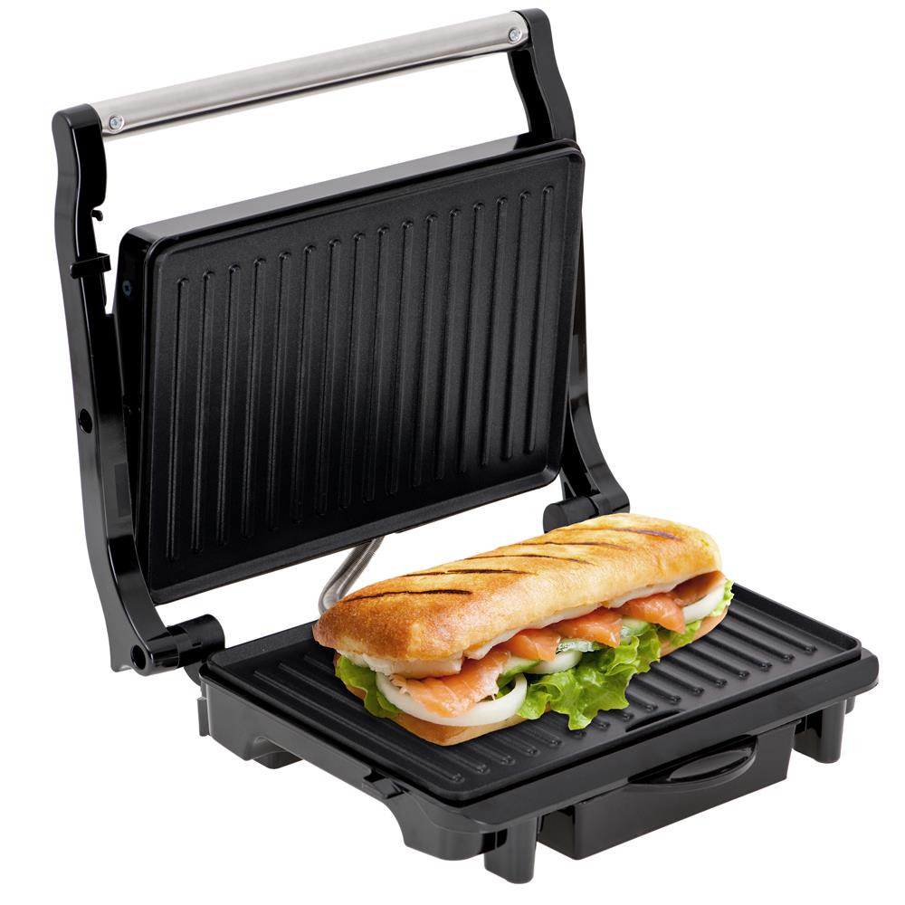 Camry CR 3044 Elektrogrill 2100W Tischgrill Kompakter Kontaktgrill schwarz