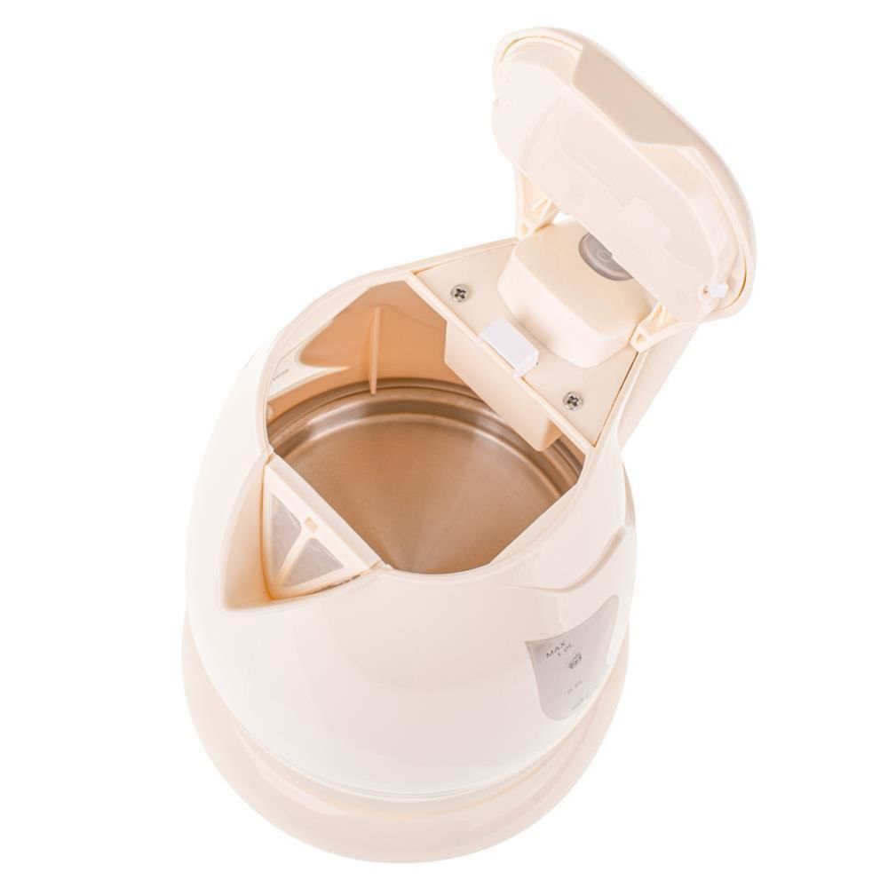 Adler AD 08 Kabelloser Mini-Wasserkocher in Beige, 1 Liter, 850 Watt, für Reisen