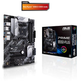 ASUS Prime B550-Plus Gaming Mainboard Sockel AM4 ATX Ryzen PCIe 4.0 2x M-2 1Gbit/s-Ethernet