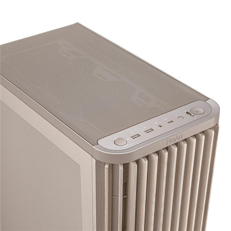 ASUS ProArt PA401 Wood Edition Beige ATX PC Gehäuse mit Mesh Panel und 160 mm Lüftern