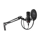 ENDORFY Solum USB Mikrofon Schwarz mit Anti Shock Montage und Gelenkarm