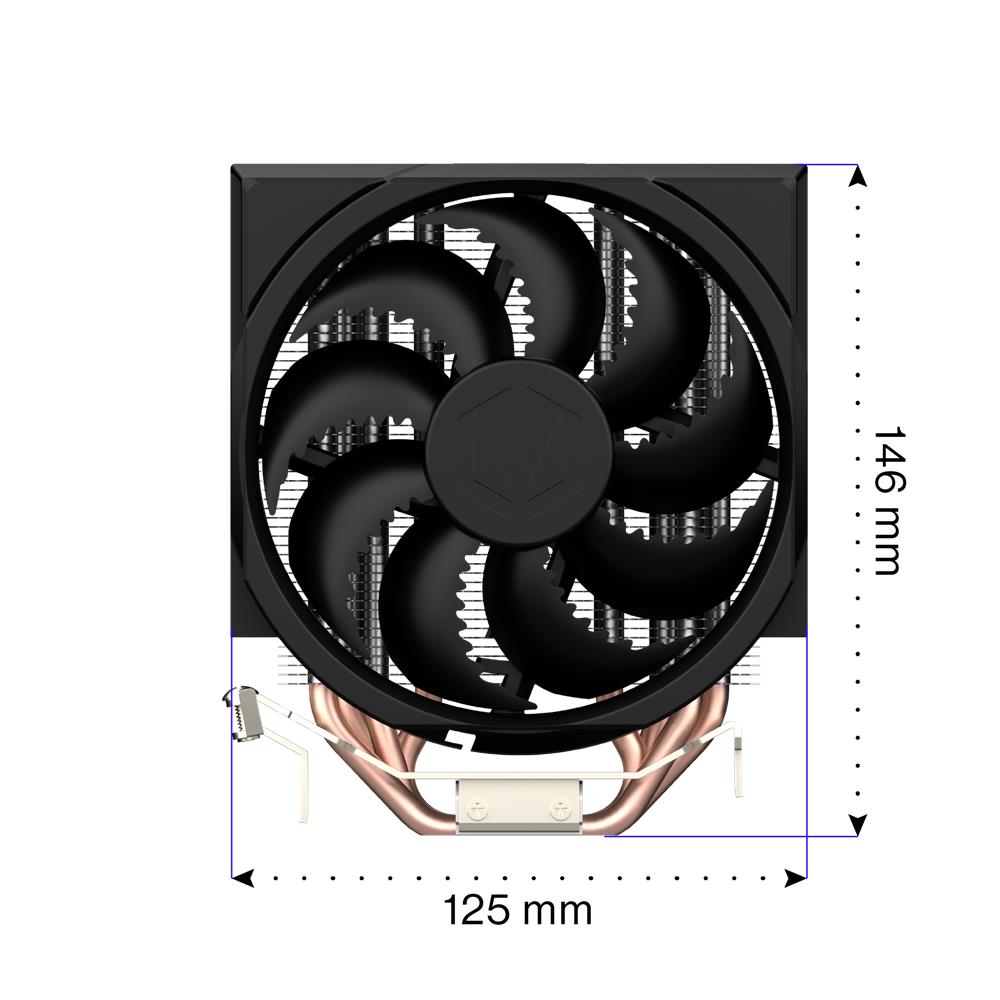 ENDORFY Spartan 5 MAX EY3A003, CPU-Kühler, Schwarz, Wärmeleitpaste inklusive