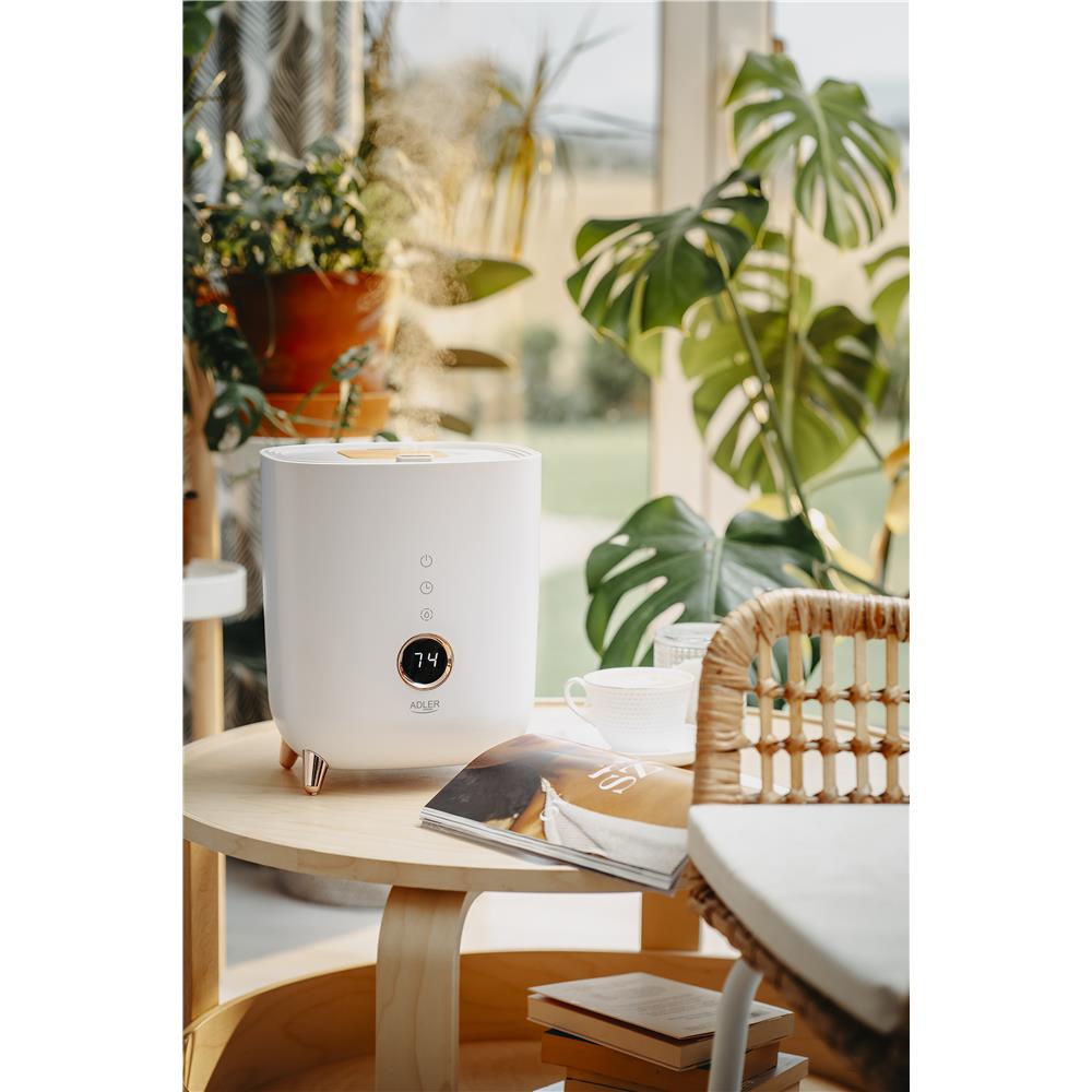 Adler AD 7972 Ultraschall Luftbefeuchter elektrisch Humidifier ultra leise weiß