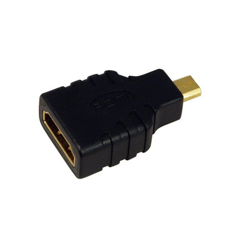 LogiLink HDMI-Adapter, Micro-D/M zu A/F, 4K/30 Hz, schwarz