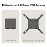 LogiLink Monitorhalterung 17–57", bis 27 kg, Flat & Curved Screens, Aluminium