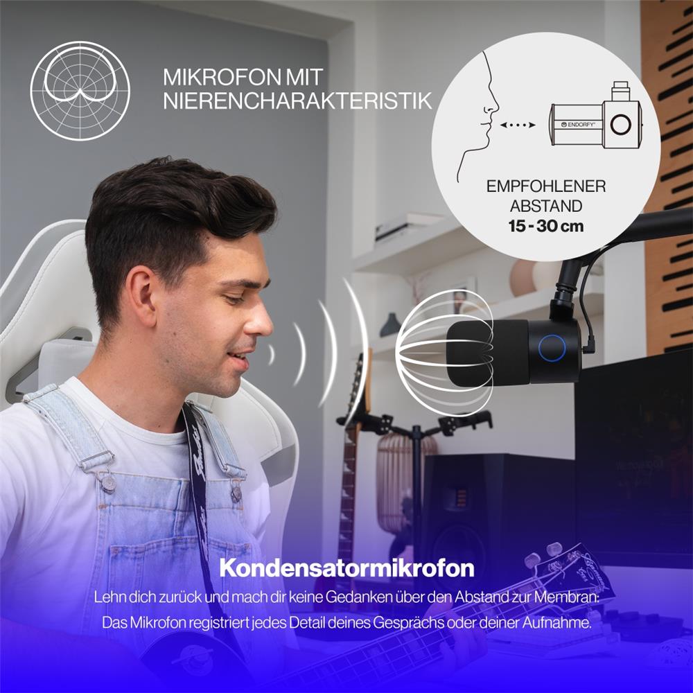ENDORFY Solum Studio, Mikrofon mit verstellbarem Arm