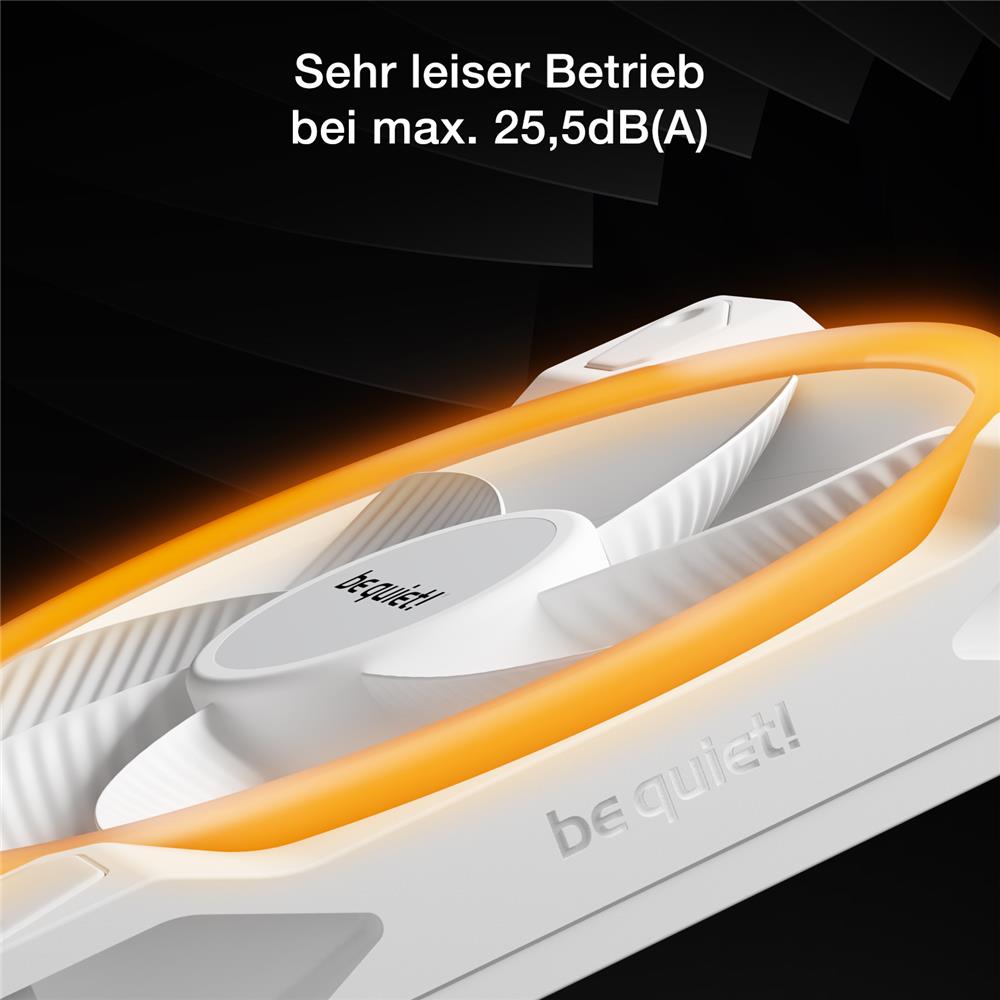 be quiet! Light Wings 140mm PWM Reverse White 7 invertierte Lüfterblätter hoher Airflow