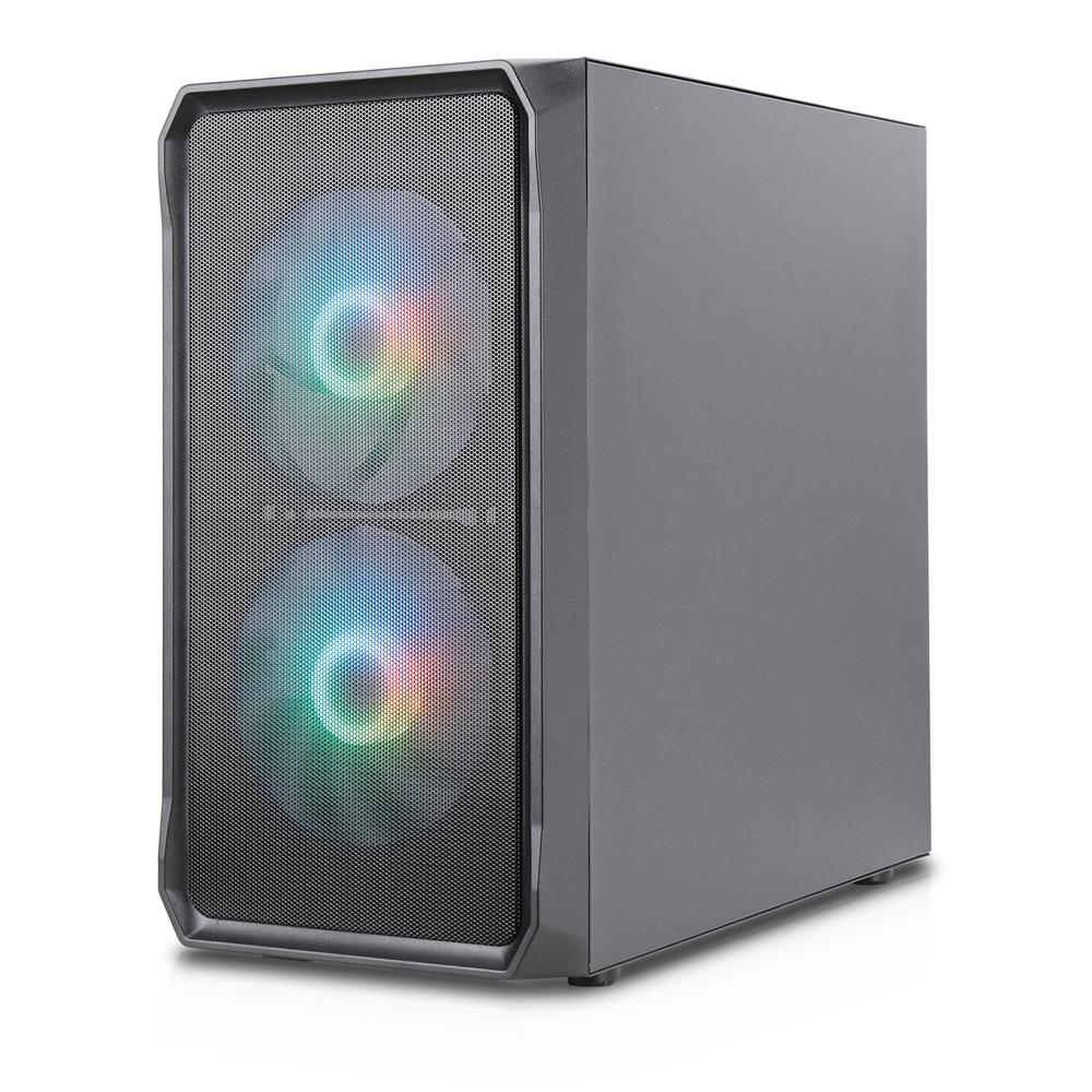 Silentware Air 10 Black – Kompaktes mATX PC-Gehäuse mit Mesh-Front & Glas-Seitenfenster