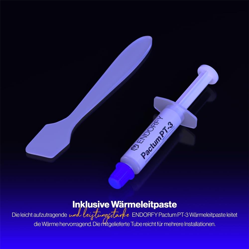 ENDORFY Fera 5 Black ARGB CPU-Kühler, Beleuchtet, inklusive Wärmeleitpaste | EY3A012