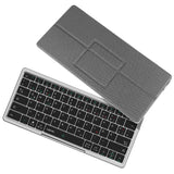 LogiLink Kabellose Multi-Device-Tastatur Bluetooth 5.1 mit Trackpad & Cover, Grau
