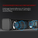 Adler Wecker mit Lautsprecher AD 1191 Bluetooth Soundbar USB AUX Eingang schwarz