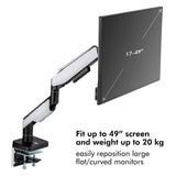 LogiLink BP0162 Gaming Monitorhalterung 17 bis 49 Zoll mit Beleuchtung