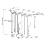 LogiLink Untertisch PC-Halterung drehbar 360° ausziehbar Schnellverschluss max.10kg