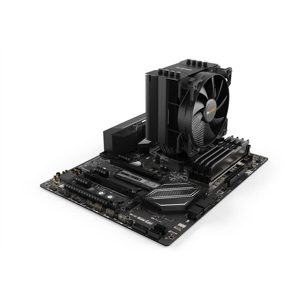 be quiet! PURE ROCK 2 BLACK Luftkühler CPU-Kühler 150W TDP Kühlleistung 6mm-Heatpipes BK007