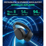 Edifier W830NB – Kabellose Over-Ear Kopfhörer mit aktiver Geräuschunterdrückung, Schwarz