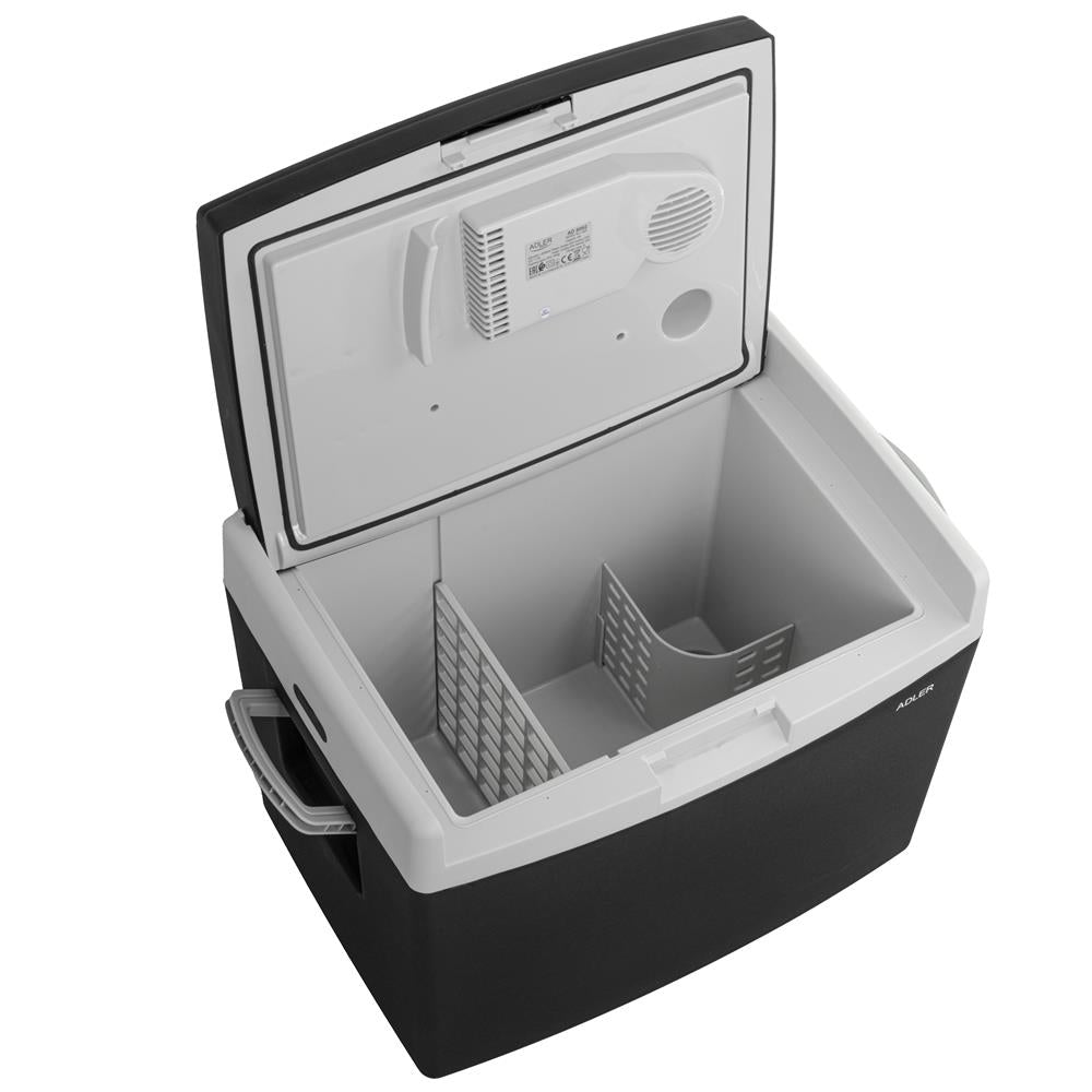 Adler AD 8092 Tragbare Kühlbox 40L elektrisch Auto Camping Picknick schwarz grau