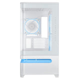 ASUS Prime AP202 ARGB White mATX PC Gehäuse mit Panorama Glas und GPU bis 420 mm