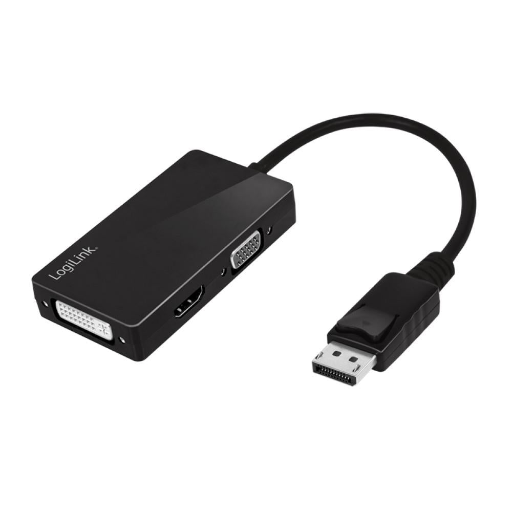 LogiLink DisplayPort auf DVI HDMI VGA Konverter bis Ultra HD 4K 1080p Full HD