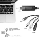 LogiLink USB 2.0 A/V-Grabber – USB-A zu 3× Cinch + miniDIN5, schwarz