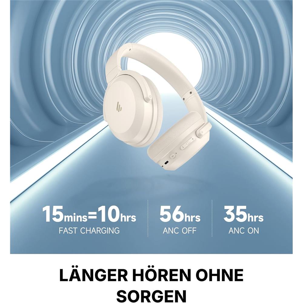 Edifier WH700NB Pro – Premium Kabellose Over-Ear Kopfhörer mit aktiver Geräuschunterdrückung, Elfenbeinfarben