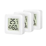 LogiLink Flaches Thermo-Hygrometer (3er-Set), mit Comfort-Level-Emojianzeige, weiß