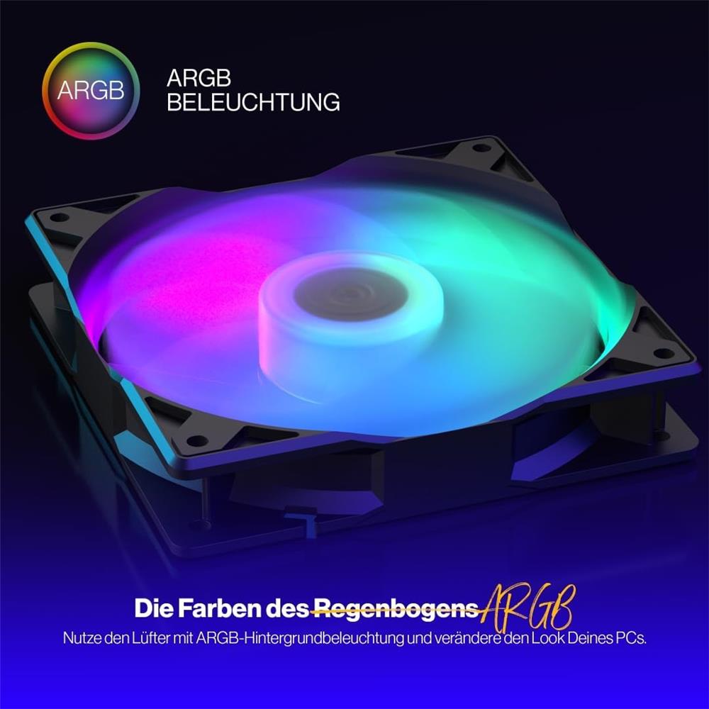 ENDORFY Stratus 120 PWM ARGB PC-Gehäuselüfter, 120mm, Beleuchtet | EY4A008