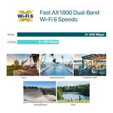 TP-Link EAP610-Outdoor AX1800 WiFi 6 Accesspoint für Indoor/Outdoor, Dual-Band bis 1,8Gbits