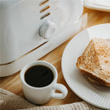 Adler AD 3224 Toaster Weiß mit Brötchenaufsatz und 7 Stufen