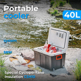 Adler AD 8090 Tragbare Kühlbox 40L grau/weiß – Kühl- & Heizfunktion für unterwegs