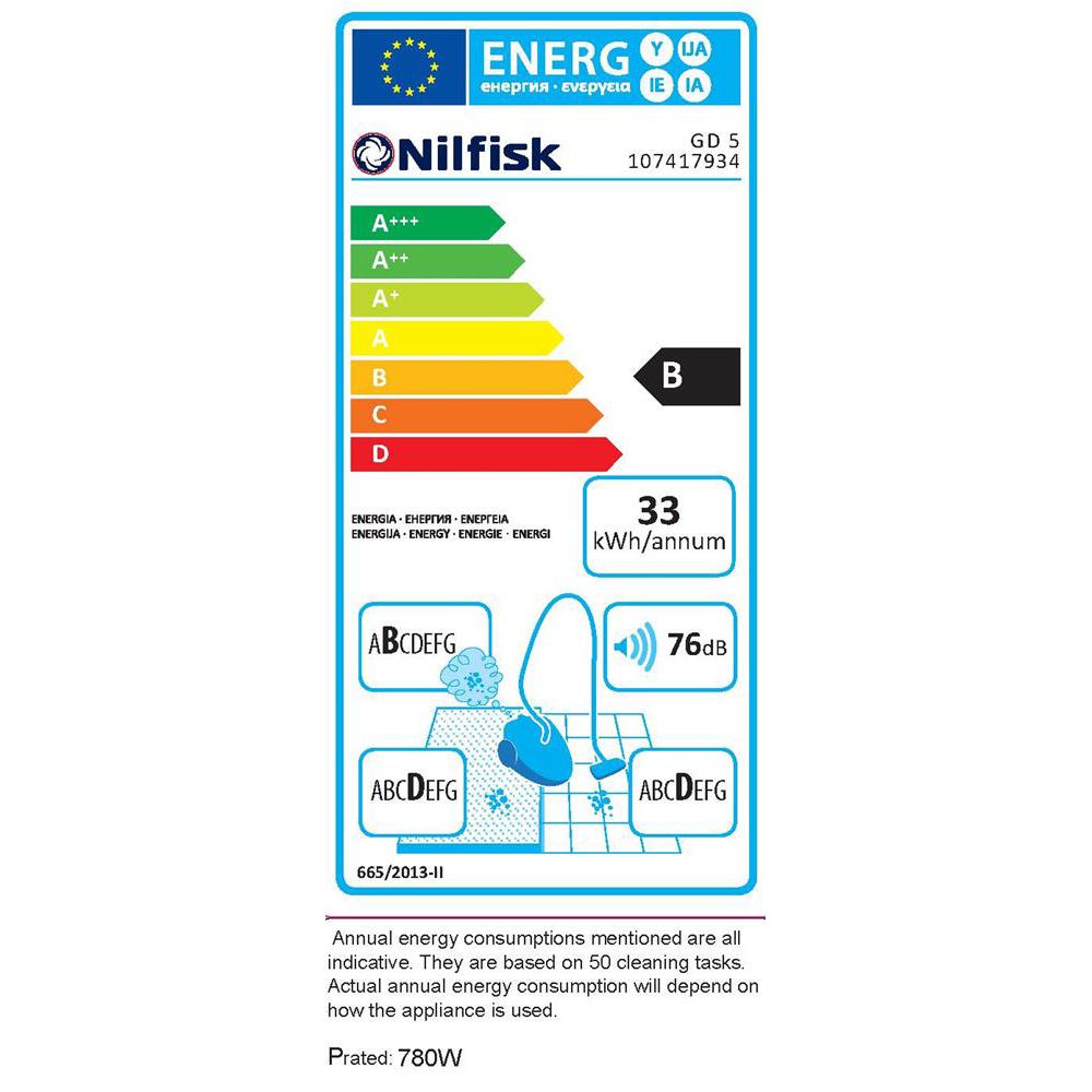 Nilfisk Gewerbesauger GD5 BACK HEPA Basic EU - Rückentragesauger, 5 Liter Filterbeutel, 15 m Kabel