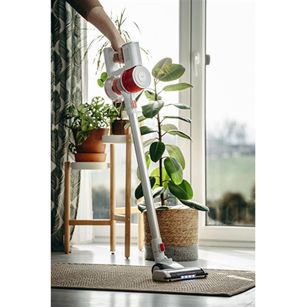 Adler AD 7051 Akku Staubsauger 300W kabellos Stabstaubsauger LED Licht weiß