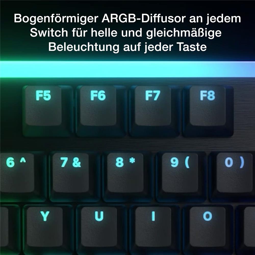 be quiet! Light Mount Silent Linear DE ISO Tastatur mechanische Switches schneller Tastenanschlag 3 Schichten Dämmung