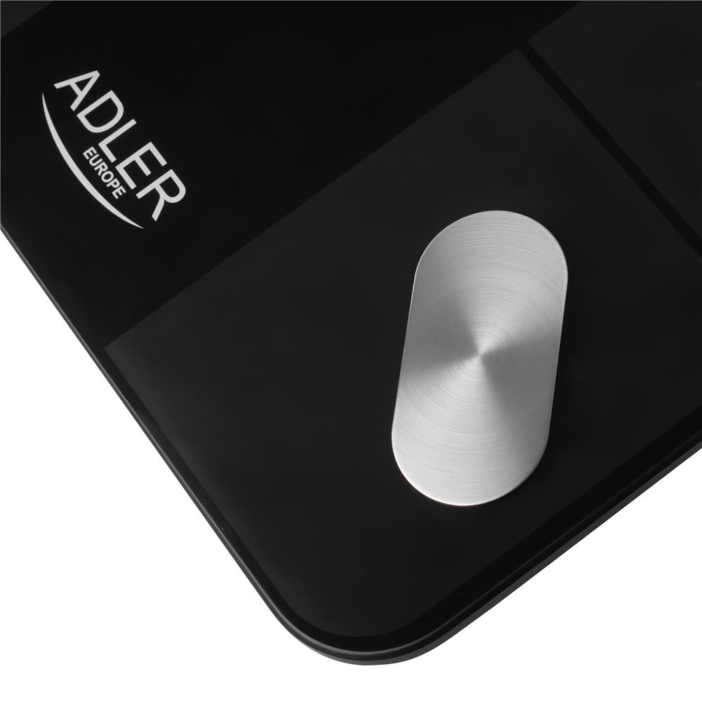 Adler AD 8186 Tuya Smart Badezimmerwaage mit App Bluetooth Personenwaage schwarz