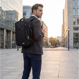 Camry CR 6881b Business Rucksack 24 L erweiterbar, Handgepäck Rucksack 40x20x30 cm, Laptoprucksack bis 15,6 Zoll, RFID, USB, YKK-Reißverschlüsse, wasserabweisend, schwarz