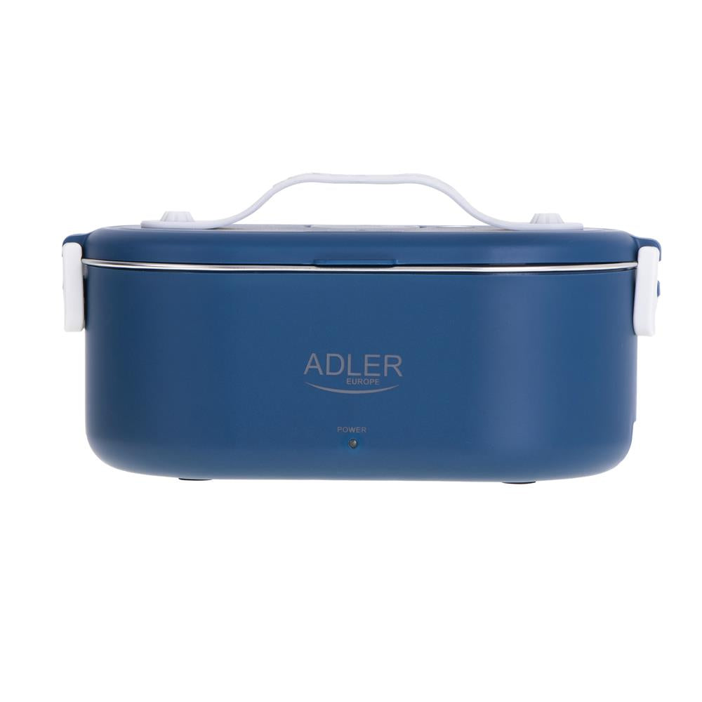 Adler AD 4505 Elektrische Brotdose in Blau, 800ml, aus Edelstahl und spülmaschinenfest