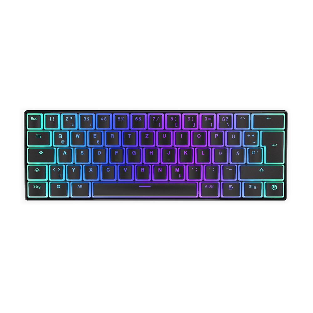 ENDORFY Thock Compact Wireless DE Kailh Box Black Pudding, Tastatur, DE-Layout, Schwarz, Kabellos, Beleuchtet