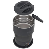 Adler AD 1377 Reise Wasserkocher 0,6 L faltbares Silikongehäuse Camping grau