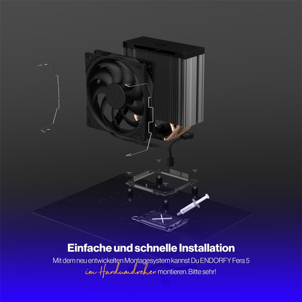 ENDORFY Fera 5 CPU-Kühler, inklusive Wärmeleitpaste | EY3A005