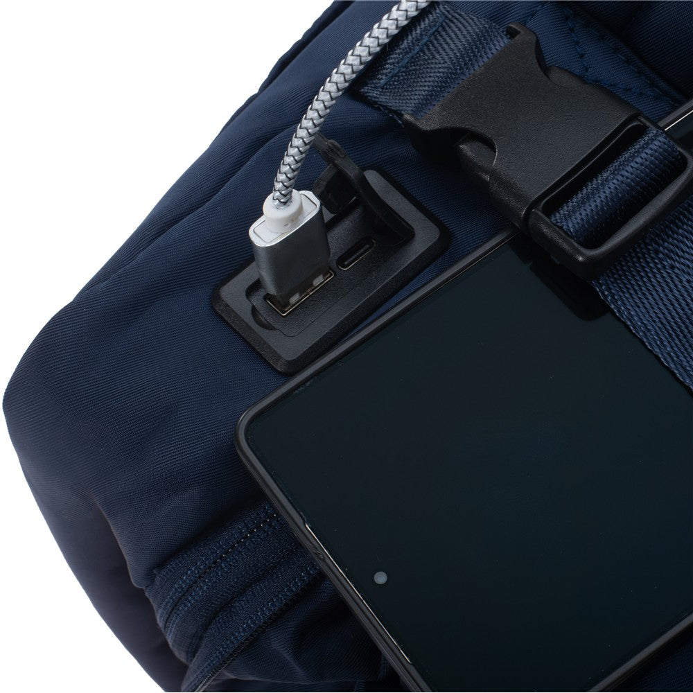 Camry CR 6881nb Business Rucksack 24 L erweiterbar, Handgepäck Rucksack 40x20x30 cm, Laptoprucksack bis 15,6 Zoll, RFID, USB, YKK-Reißverschlüsse, wasserabweisend
