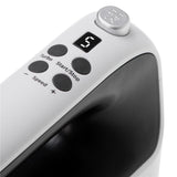Adler AD 4229 Handmixer 9 Geschwindigkeiten Turbo Funktion Knethaken Schneebesen weiß schwarz