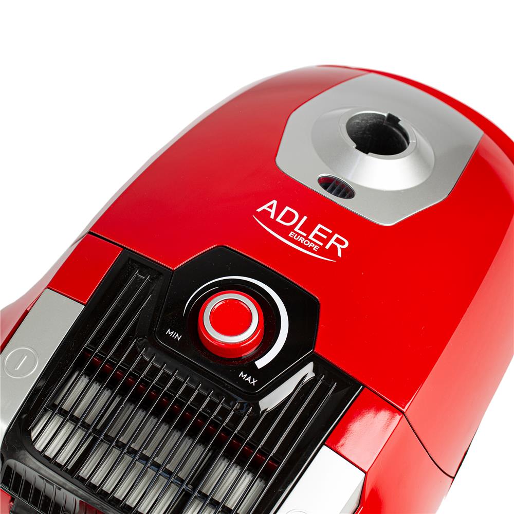 Adler AD 7041 Superleiser Staubsauger Rot 2300 Watt Anzeige für vollen Beutel HEPA-Filter