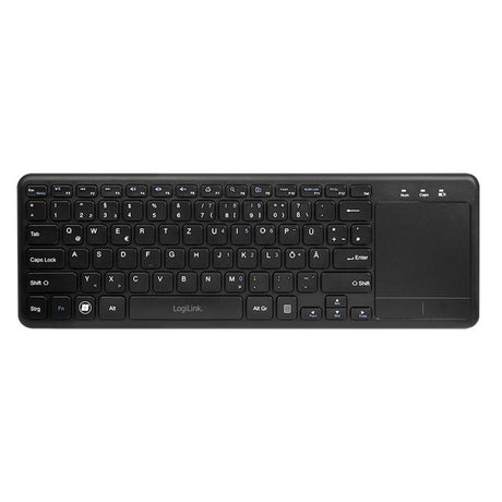 LogiLink Kabellose Tastatur 2,4 GHz mit integriertem Touchpad für Smart-TV und PC