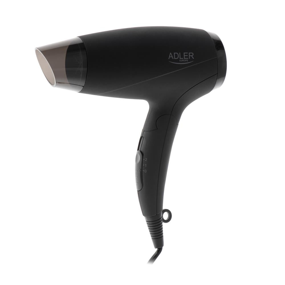 Adler AD 2266 Haartrockner 1200W zusammenklappbar 2 Temperatureinstellungen schwarz